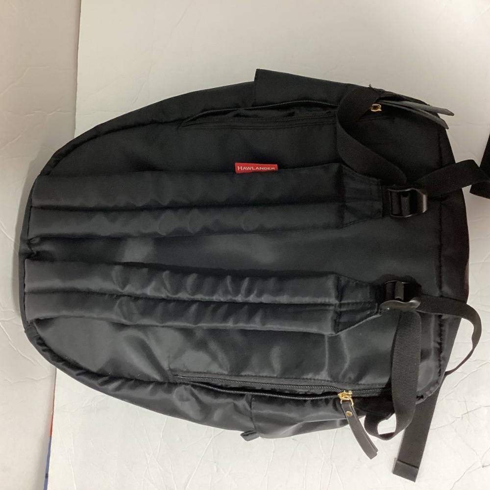 HAWLANDER UNISEX BLACK  BACKPACK LIGHT MEDIUM SIZE 11x17x5 - Picture 4 of 13